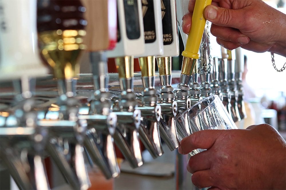 Beer taps at Harry's Ocean Bar & Grille Cape May Bar