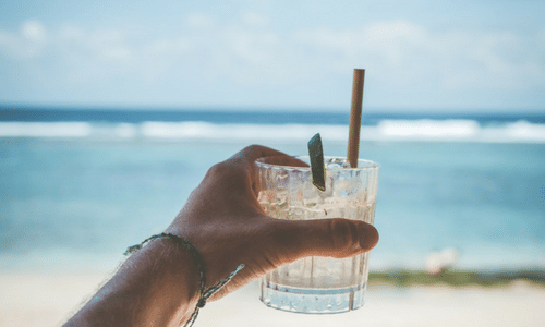 Picture of hand with drink. Harry's Ocean Bar & Grille Cape May